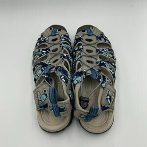 Keen Womens Whisper Sandals, Floral/Vapor Colorway, Sz 8.5